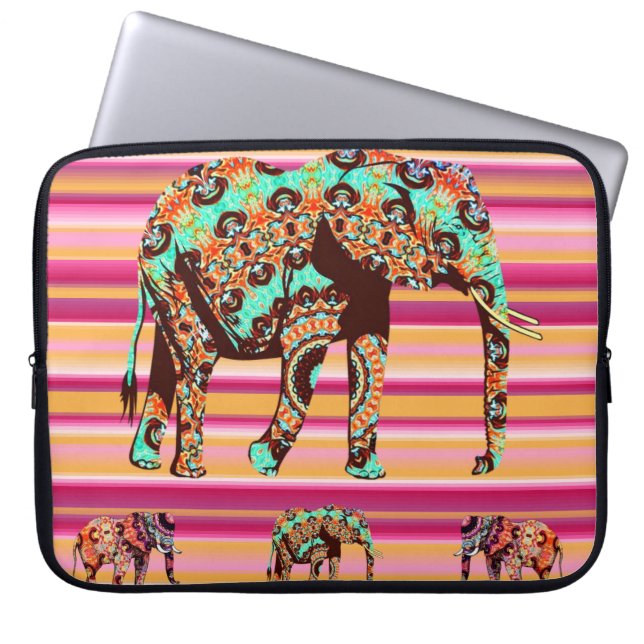 Laptophoes AFrican Elephant Laptop Sleeve (Voorkant)
