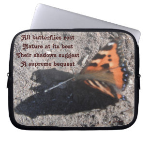 Laptophoes Alle Vlinders Rusten Door Ladee Basset Laptop Sleeve