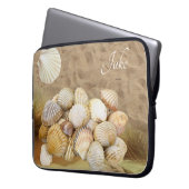 Laptophoes Beach Sand Clams Laptop Sleeve (Voorkant Links)