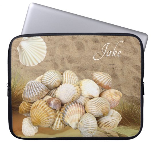 Laptophoes Beach Sand Clams Laptop Sleeve (Voorkant)
