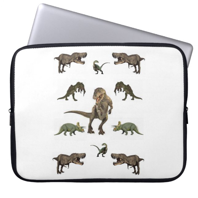 Laptophoes Dinosaur Laptop Sleeve (Voorkant)