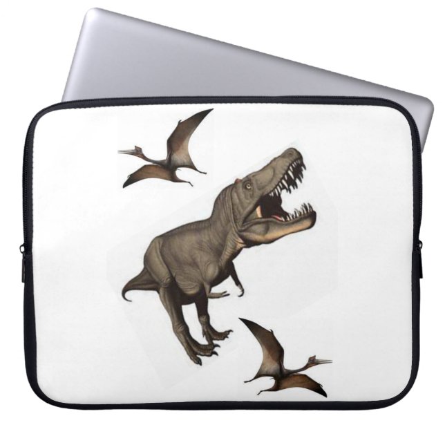 Laptophoes Dinosaur Laptop Sleeve (Voorkant)
