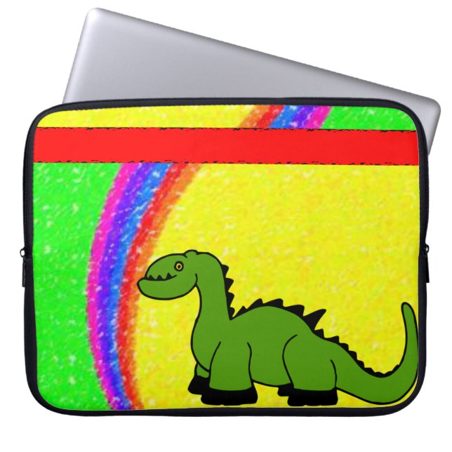 Laptophoes Dinosaur Laptop Sleeve (Voorkant)