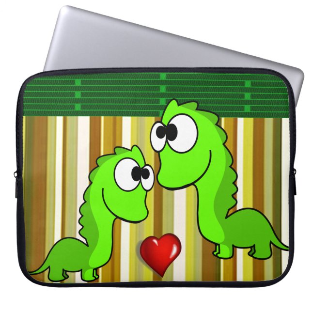Laptophoes Dinosaur Laptop Sleeve (Voorkant)