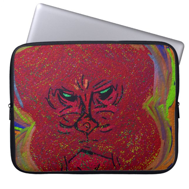 Laptophoes Flame Gezicht Laptop Sleeve (Voorkant)