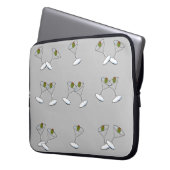 Laptophoes Gray Martini Glasses Laptop Sleeve (Voorkant Links)