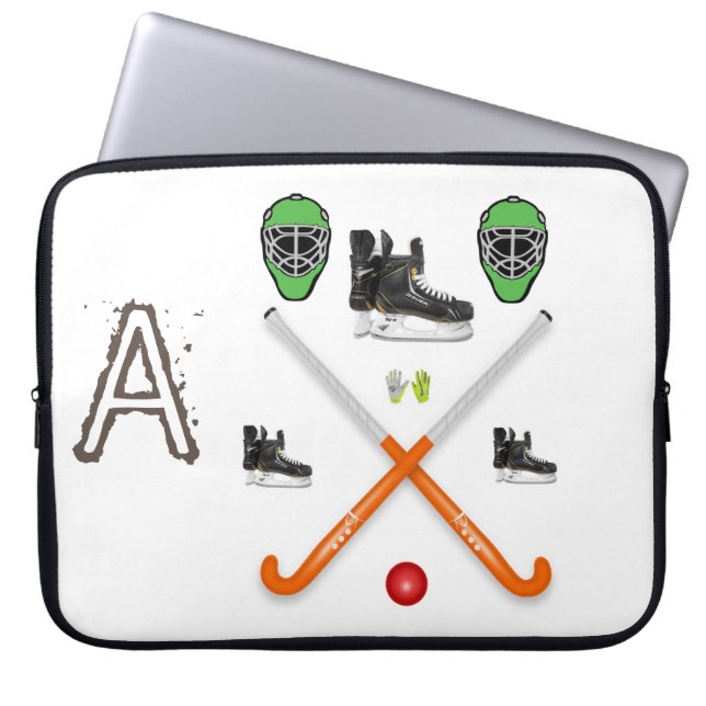 Laptophoes Hockey Laptop Sleeve (Voorkant)