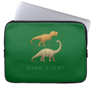 Laptophoes - Ik hou van dinosauriërs Rawr Rawr Laptop Sleeve
