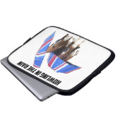 Laptophoes in de regen laptop sleeve (Voorkant onderkant)