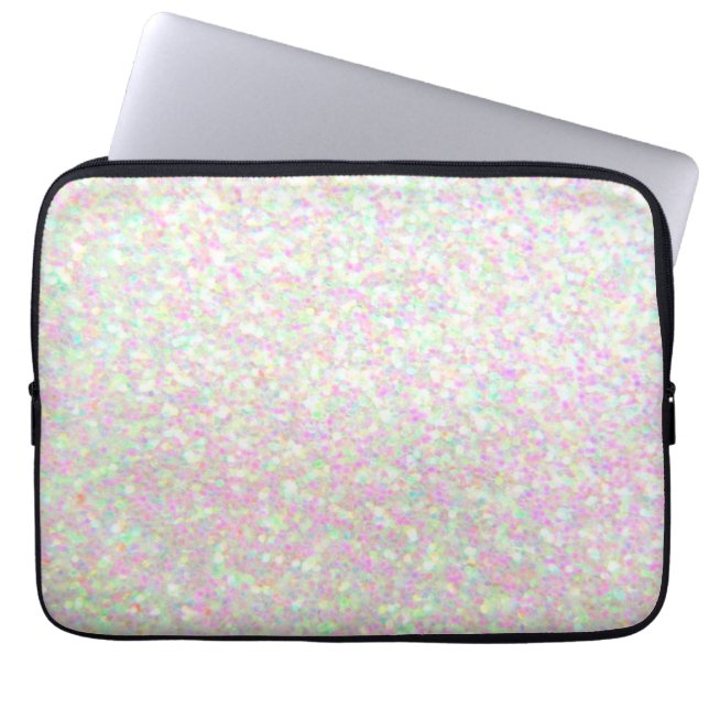 Laptophoes - Iridescent Glitter Laptop Sleeve (Voorkant)