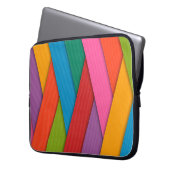 Laptophoes Kleurrijke driehoeken Laptop Sleeve (Voorkant Links)