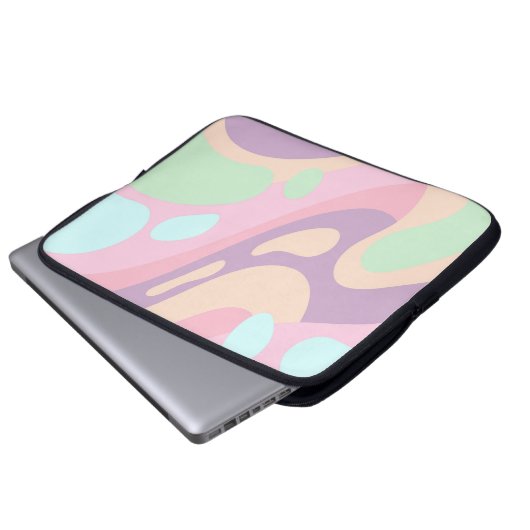 Laptophoes Kleurrijke pastel Laptop Sleeve (Voorkant onderkant)