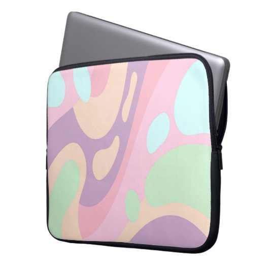 Laptophoes Kleurrijke pastel Laptop Sleeve (Voorkant Links)