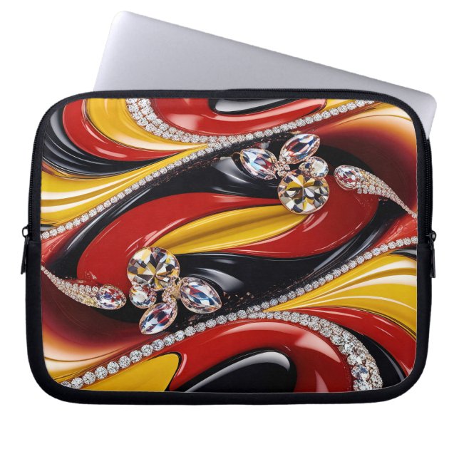 Laptophoes met Belgisch kleurenontwerp Laptop Sleeve (Voorkant)