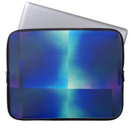 Laptophoes met blauw en Turquoise-design Laptop Sleeve