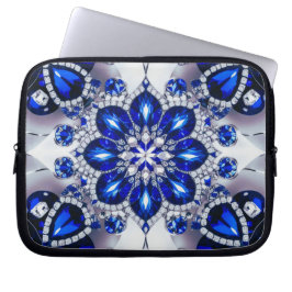 Laptophoes met blauw-witte kleuren ontwerp laptop sleeve
