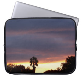 Laptophoes met blauwe plek gekleurde zonsondergang laptop sleeve