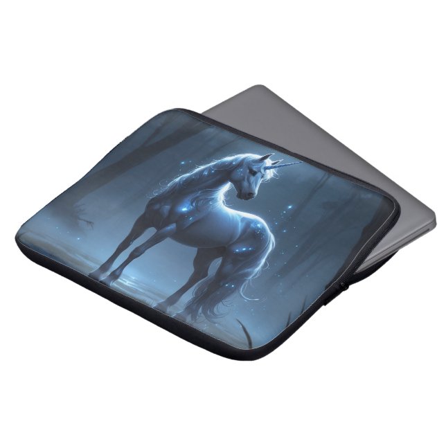 Laptophoes met een unicorn-thema laptop sleeve (Voorkant top)