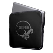 Laptophoes met eigen Logo van 10-15 inch Laptop Sleeve (Voorkant Links)