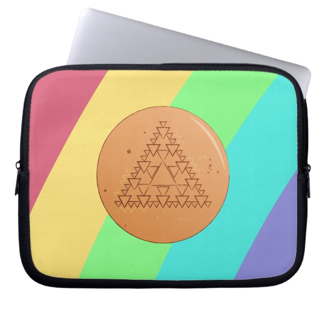 Laptophoes met game Dalgona Multiple Triangle Laptop Sleeve (Voorkant)