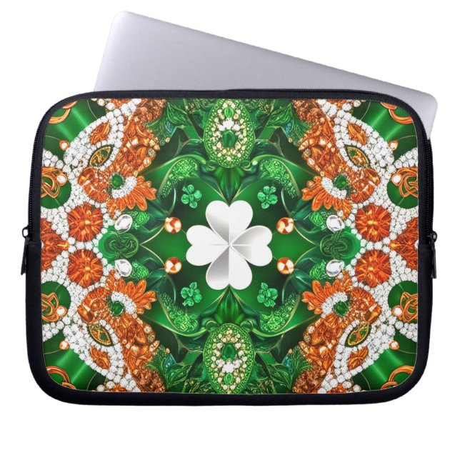 Laptophoes met Ierland Kleuren Design Laptop Sleeve (Voorkant)