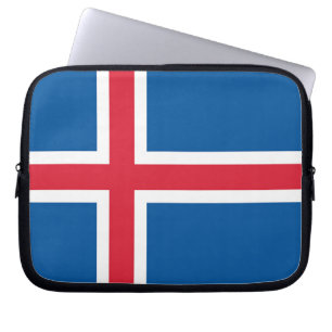 Laptophoes met IJslandse vlag Laptop Sleeve