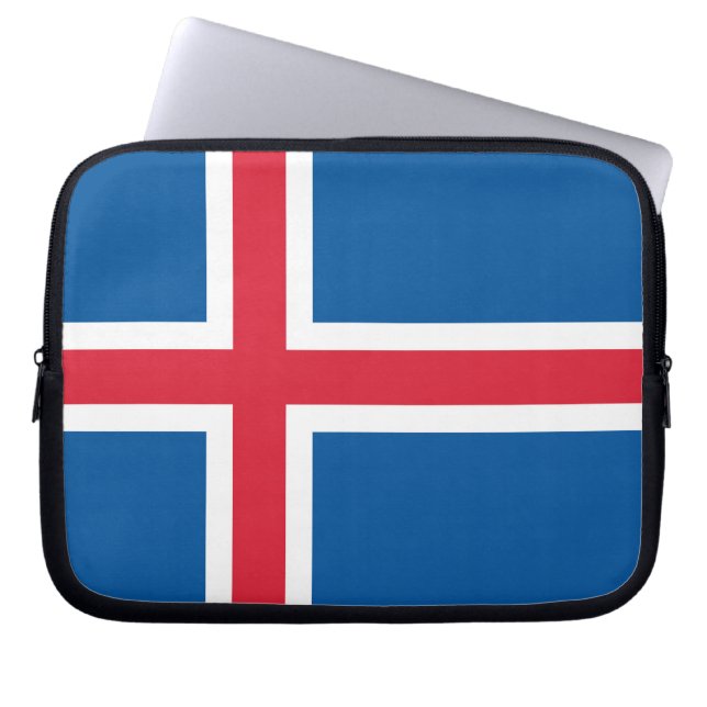 Laptophoes met IJslandse vlag Laptop Sleeve (Voorkant)