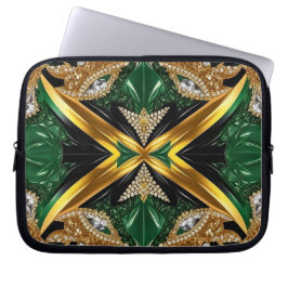 Laptophoes met Jamaicaanse kleuren Laptop Sleeve