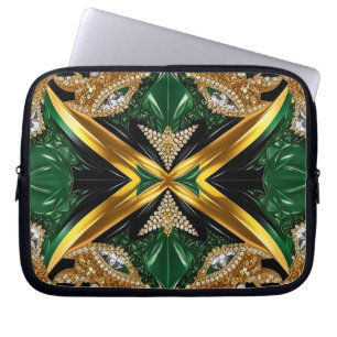 Laptophoes met Jamaicaanse kleuren Laptop Sleeve