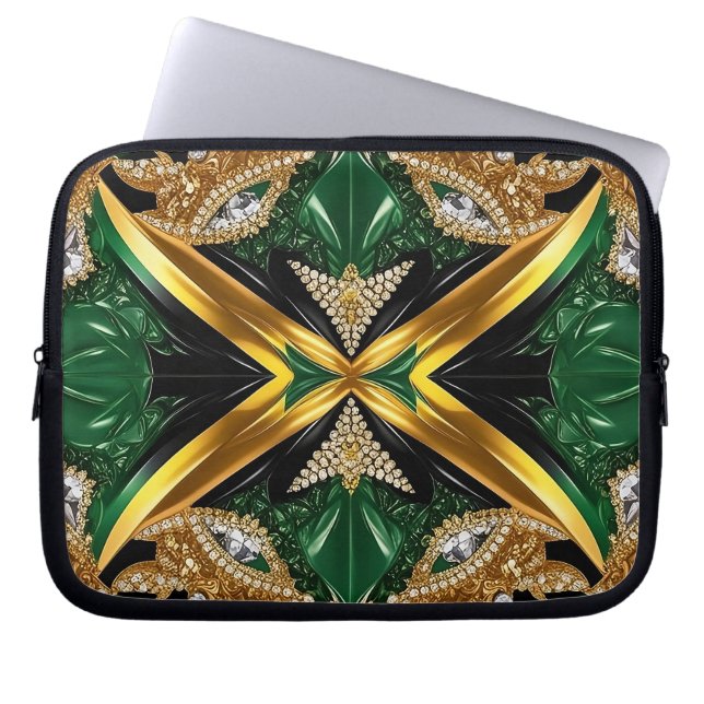 Laptophoes met Jamaicaanse kleuren Laptop Sleeve (Voorkant)