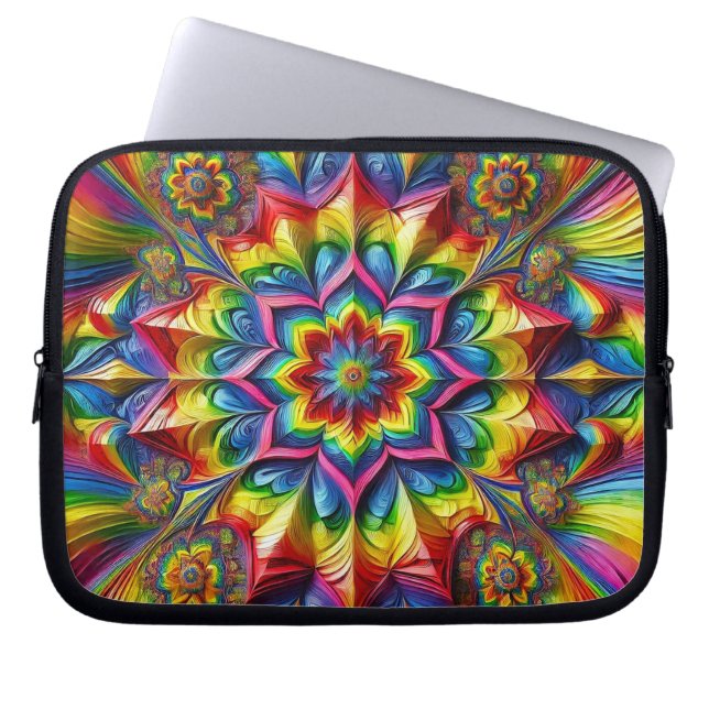 Laptophoes met LGBTQ-kleuren ontwerp Laptop Sleeve (Voorkant)