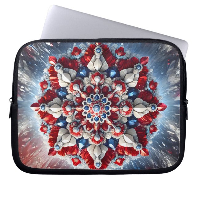 Laptophoes met Noors kleurenontwerp Laptop Sleeve (Voorkant)