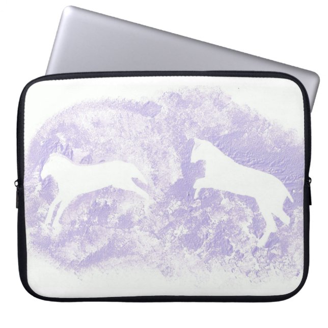 Laptophoes met paardenontwerp laptop sleeve (Voorkant)