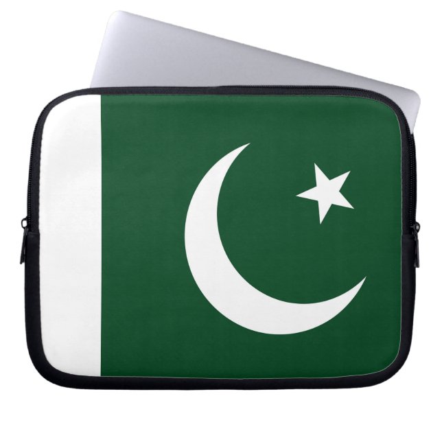Laptophoes met Pakistaanse vlag Laptop Sleeve (Voorkant)