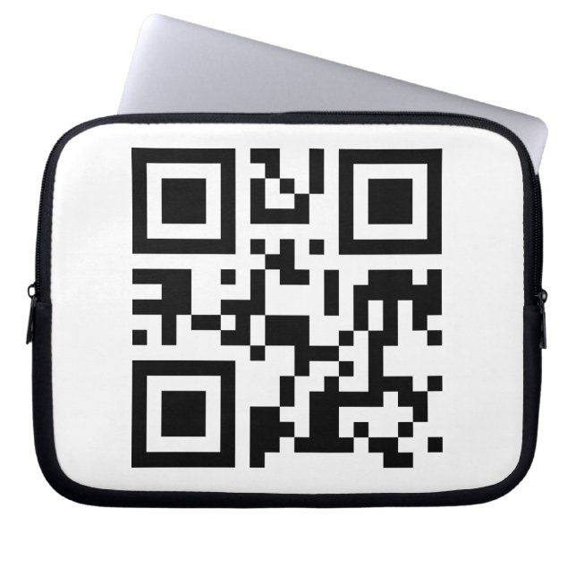 Laptophoes met QR-code Laptop Sleeve (Voorkant)