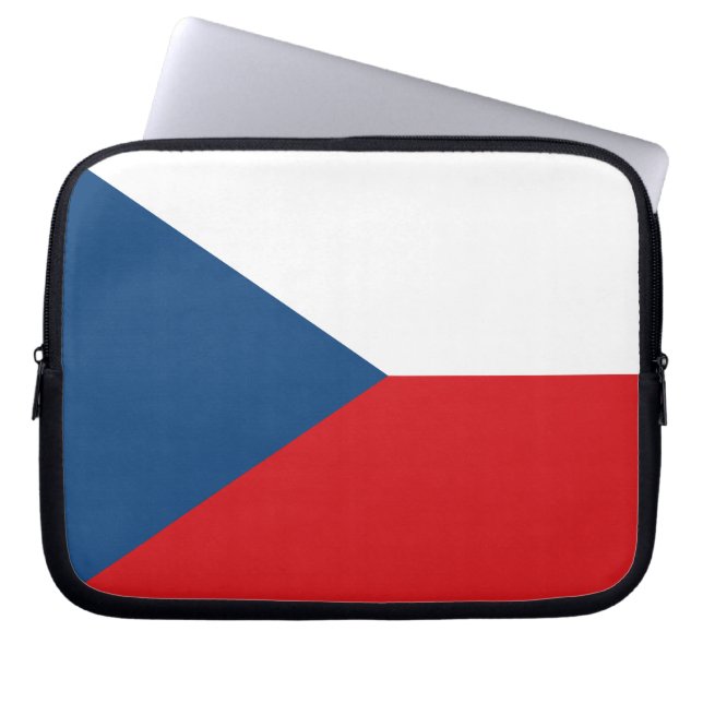 laptophoes met tsjechische vlag laptop sleeve (Voorkant)