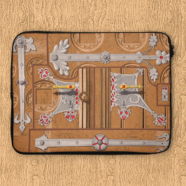 Laptophoes met vergrendelde kamerdeur laptop sleeve