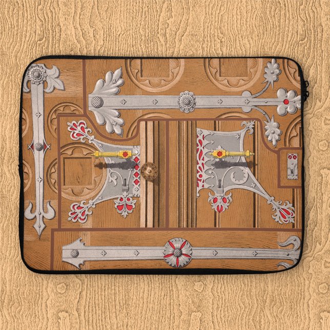 Laptophoes met vergrendelde kamerdeur laptop sleeve (Creator heeft geüpload)