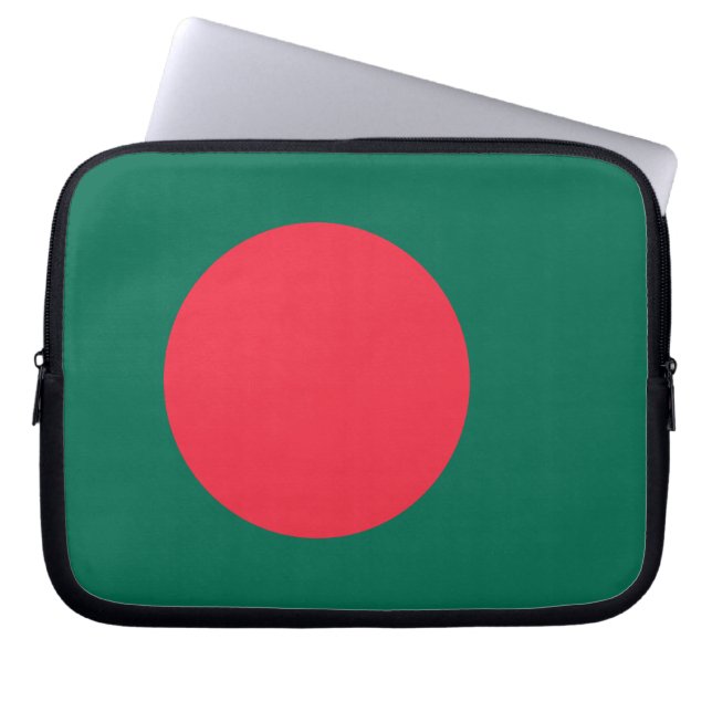 Laptophoes met vlag van Bangladesh Laptop Sleeve (Voorkant)