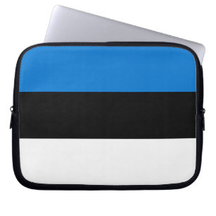 laptophoes met vlag van Estland Laptop Sleeve