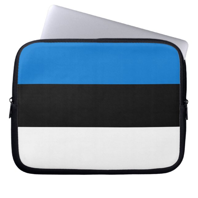 laptophoes met vlag van Estland Laptop Sleeve (Voorkant)