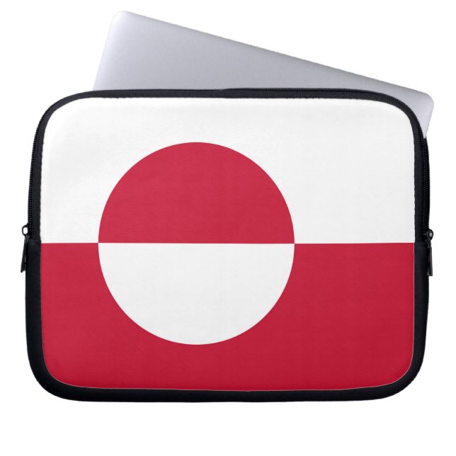 laptophoes met vlag van groenland laptop sleeve (Voorkant)