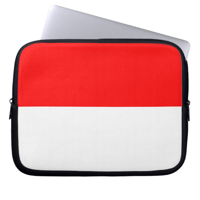 Laptophoes met vlag van Indonesië Laptop Sleeve (Voorkant)