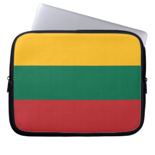 laptophoes met vlag van Litouwen Laptop Sleeve