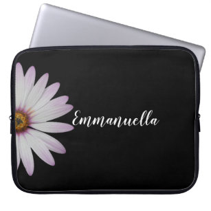 Laptophoes met zwarte en witte vlag laptop sleeve