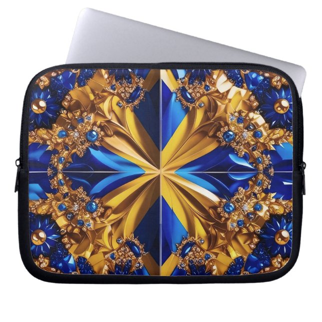 Laptophoes met Zweeds kleurenontwerp Laptop Sleeve (Voorkant)