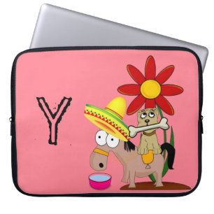 Laptophoes Mexicaanse hond Donkey Laptop Sleeve