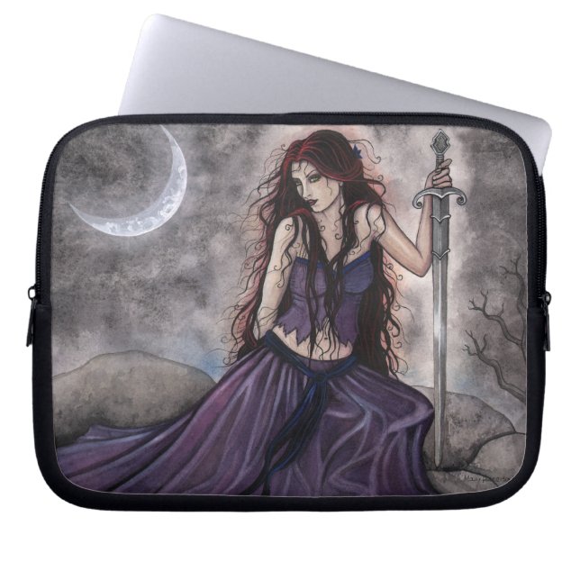 Laptophoes Morgan Le Fay Fantasy Art Laptop Sleeve (Voorkant)