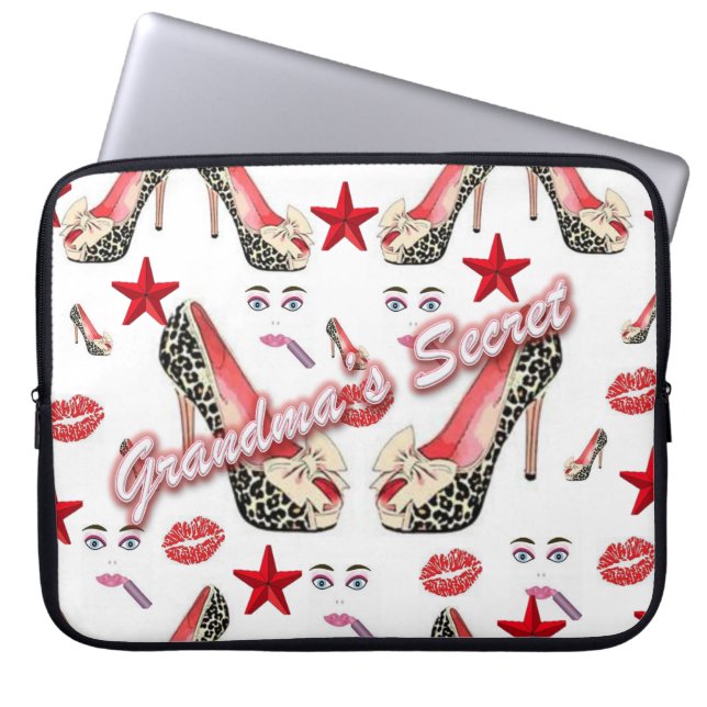Laptophoes - Oma's geheim Laptop Sleeve (Voorkant)
