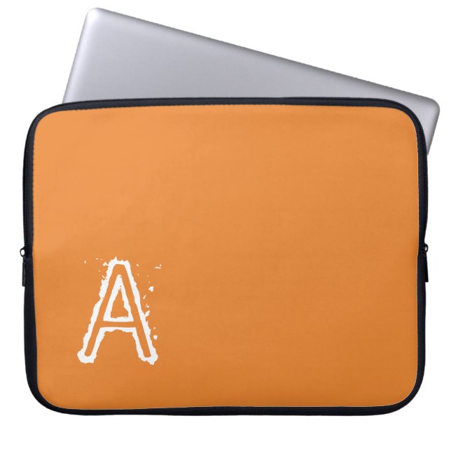 Laptophoes Oranje Laptop Sleeve (Voorkant)